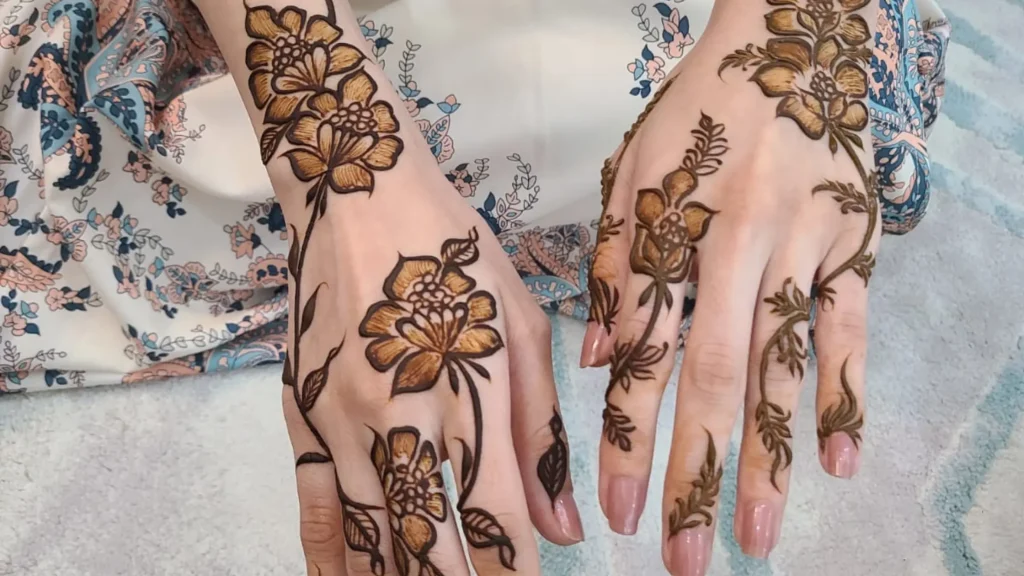 Minimalist Florals Bridal Henna