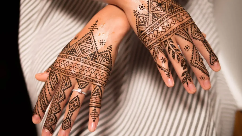 Geometric Henna Tattoo